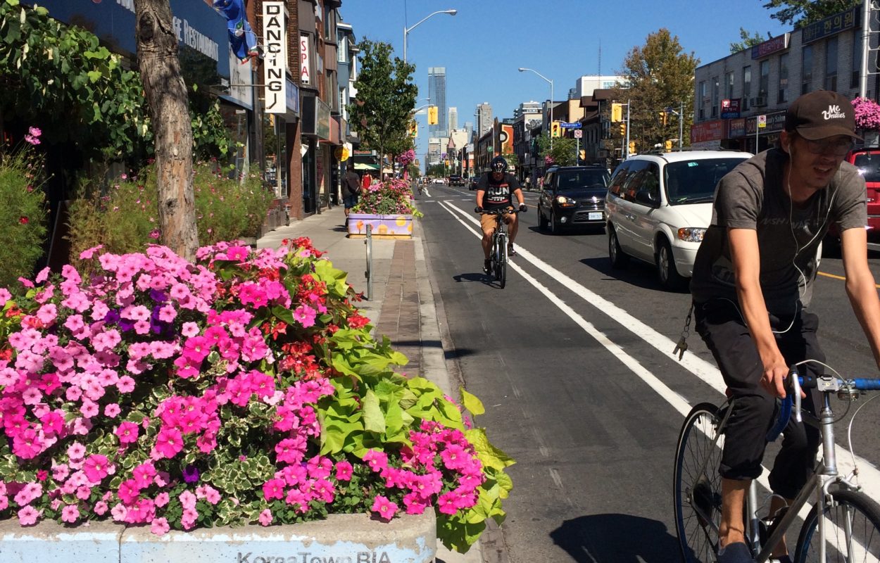 Bloor bike lane in Korea Town