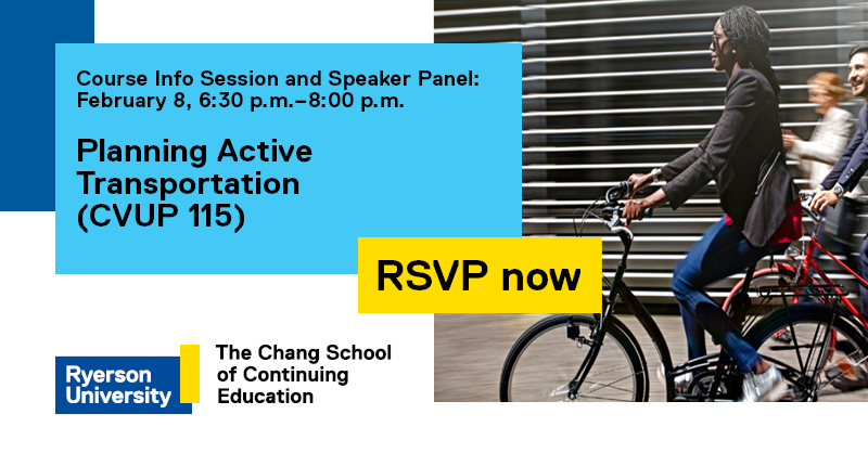 Promo for Planning Active Transportation course launch event